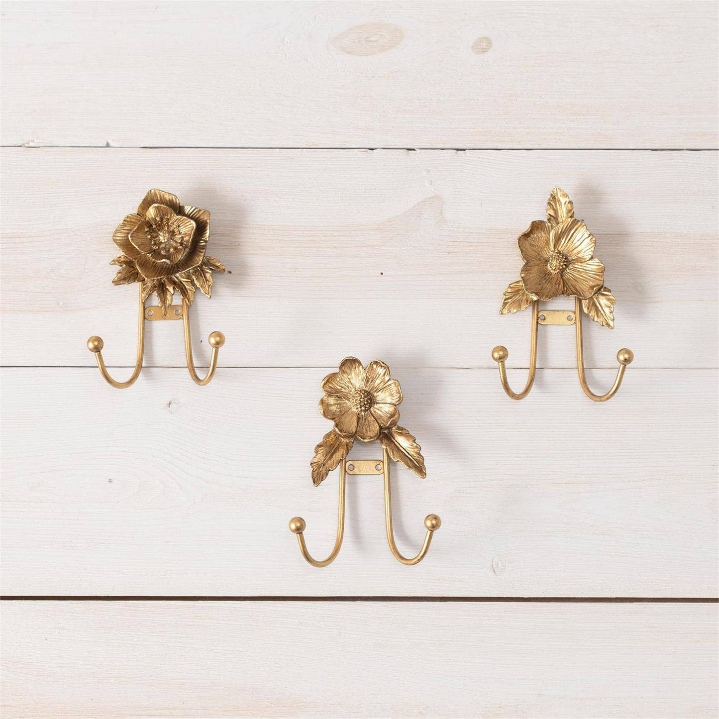 Gold Floral Hooks