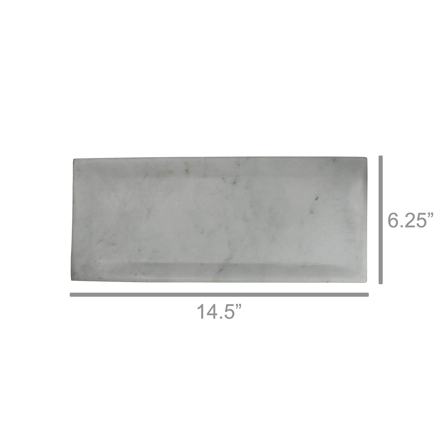 Essex Rectangle Plate, Marble - Med