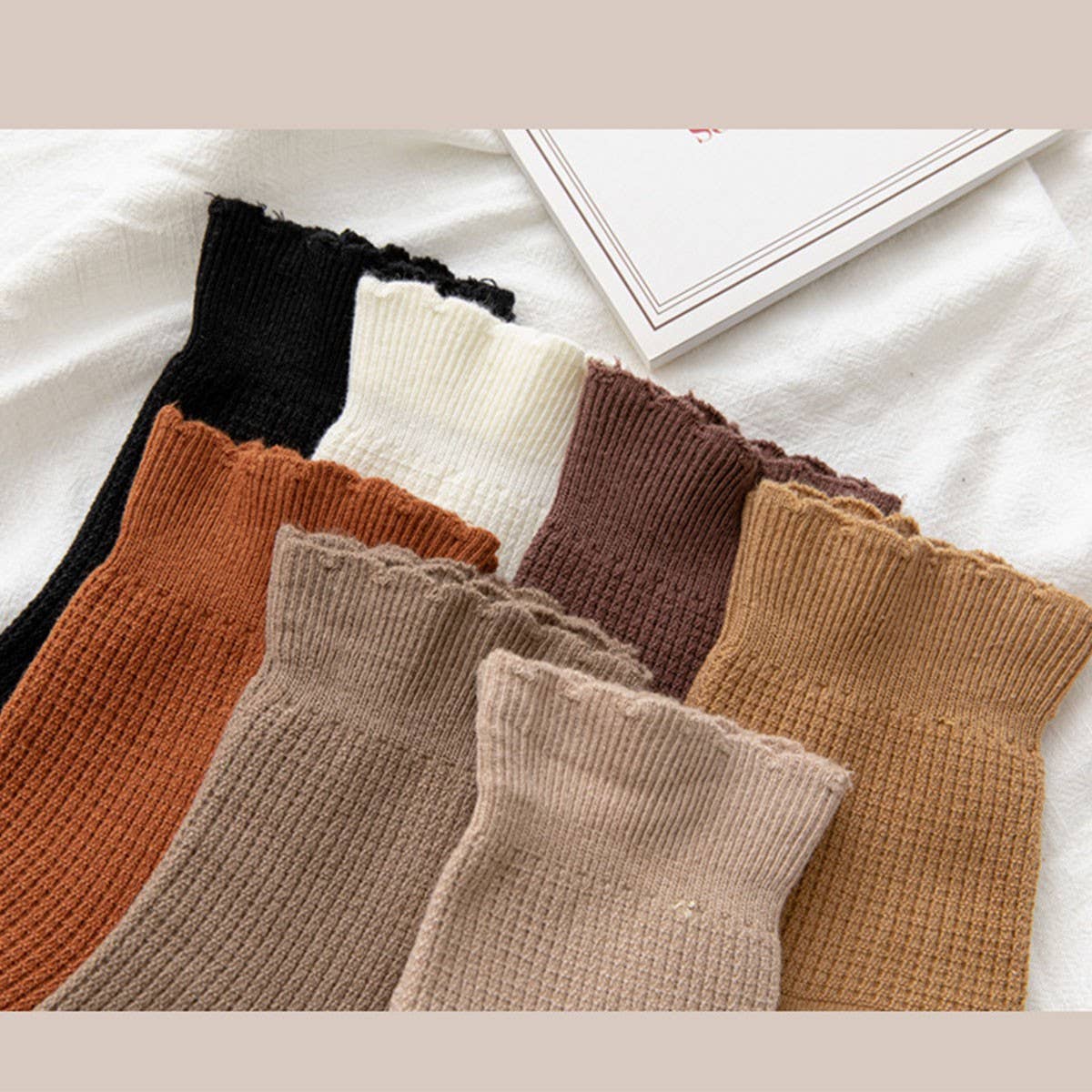 Ruffled Knit Socks for women