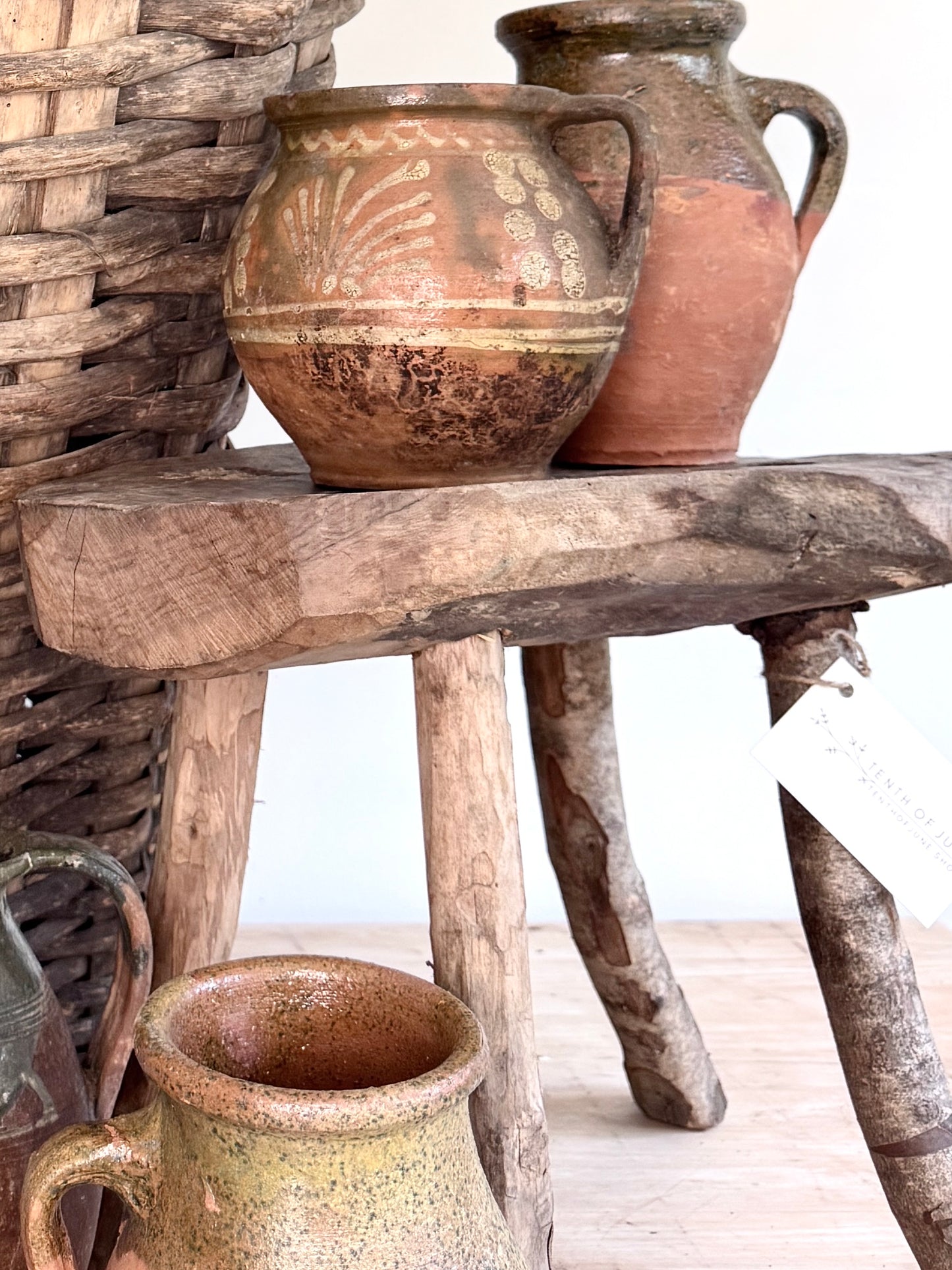 Primitive Hand-Carved Stool