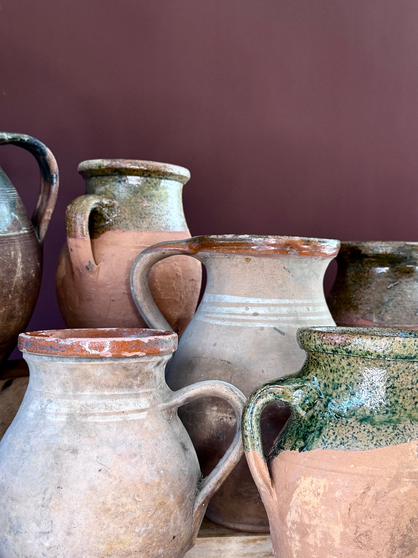 Green-Dipped Terra cotta Vase