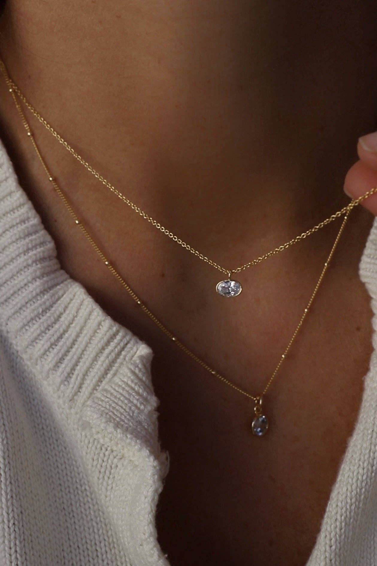 SHAY MICRO BEZEL NECKLACE- GOLD