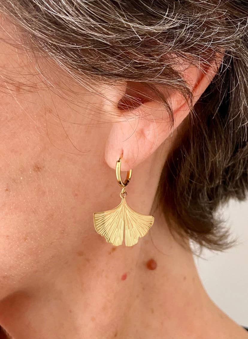 Gingko earrings 2