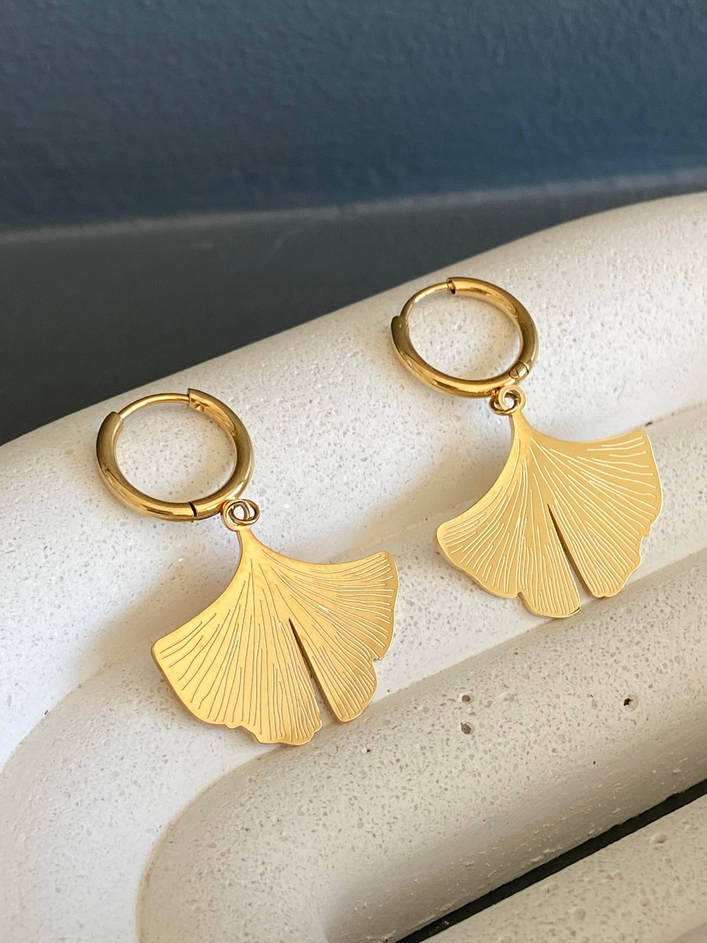 Gingko earrings 2