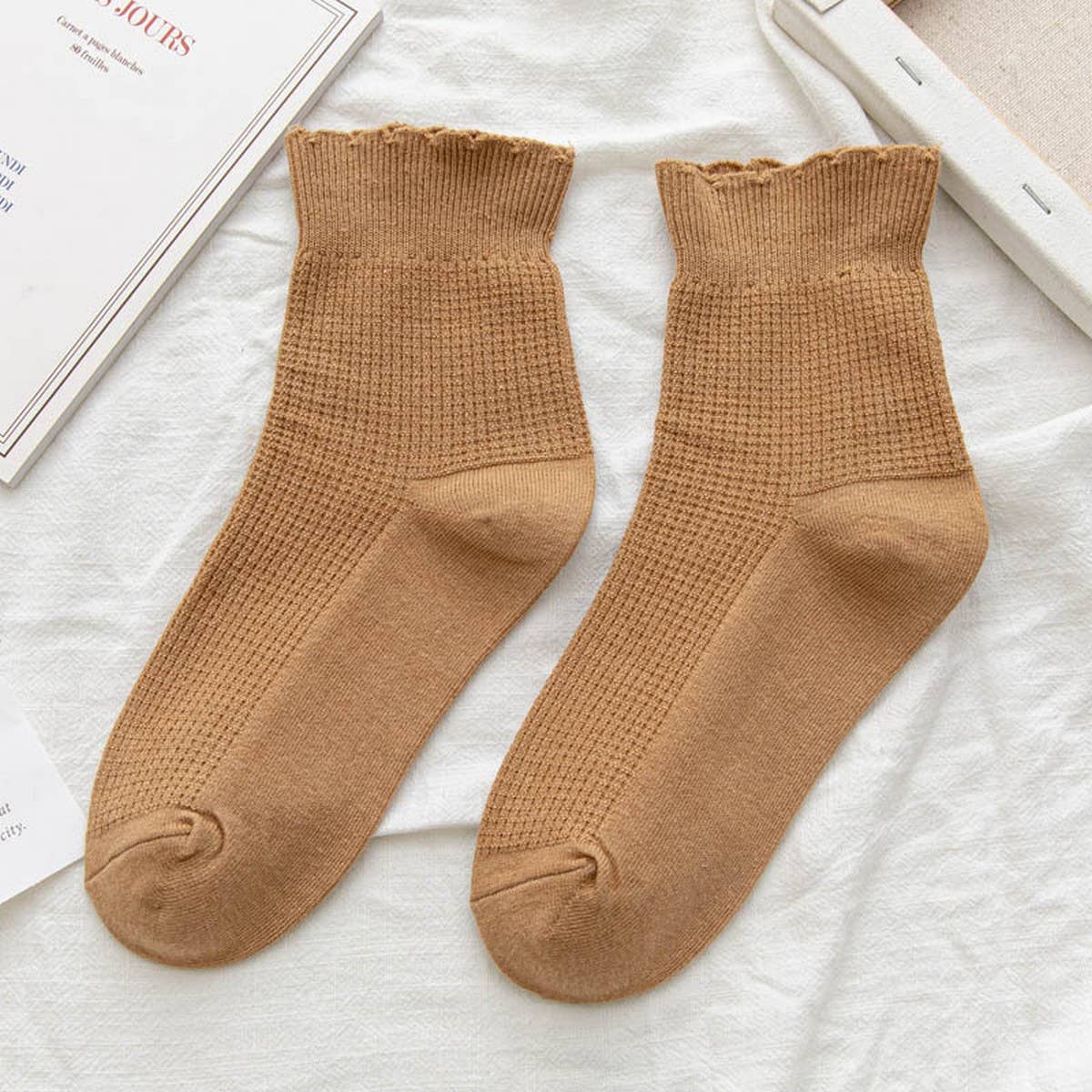Ruffled Knit Socks for women