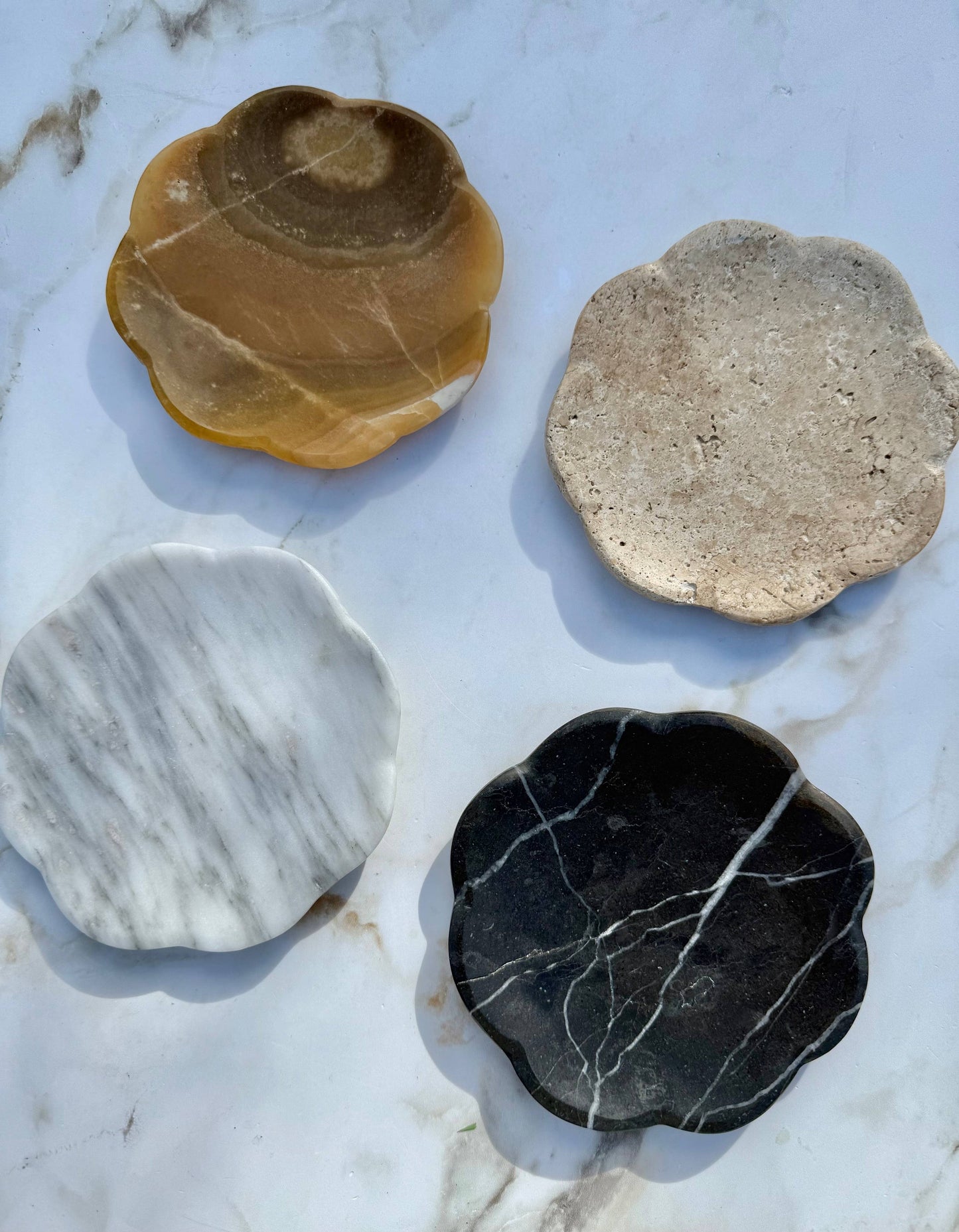 Belle Marble Tray , White