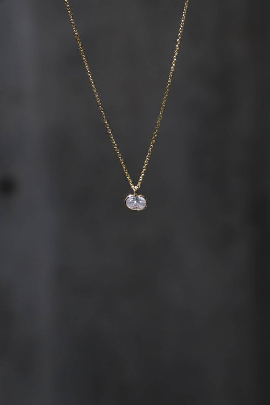 SHAY MICRO BEZEL NECKLACE- GOLD