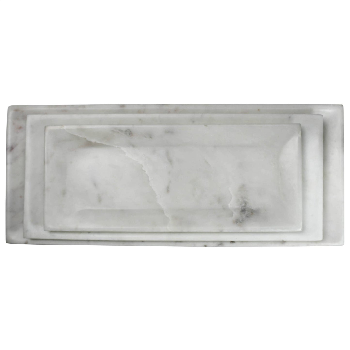 Essex Rectangle Plate, Marble - Med