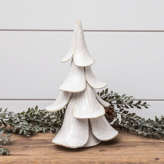 Stoneware Tree - White, Lg