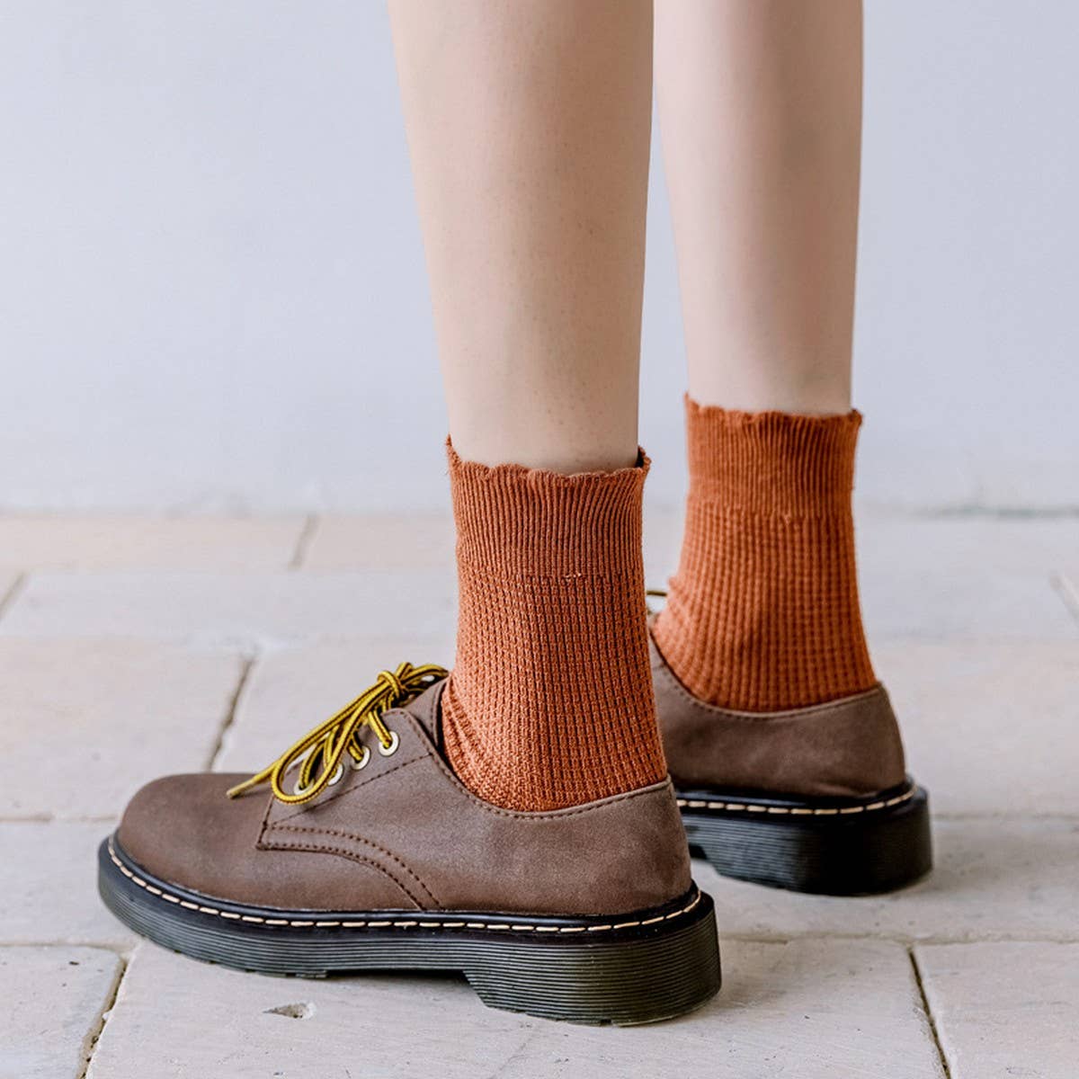 Ruffled Knit Socks for women
