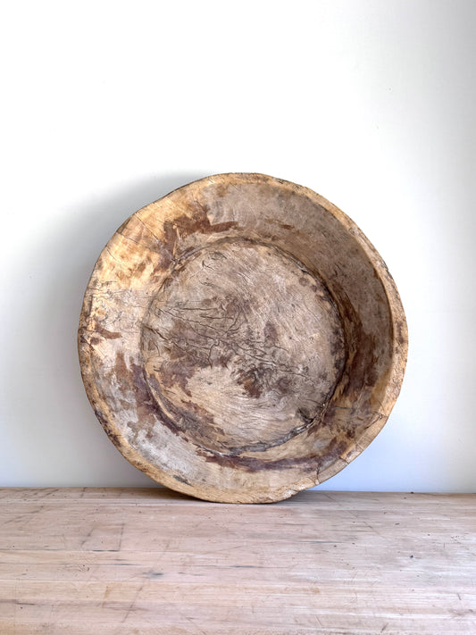 Indian Wooden Parat Bowl.