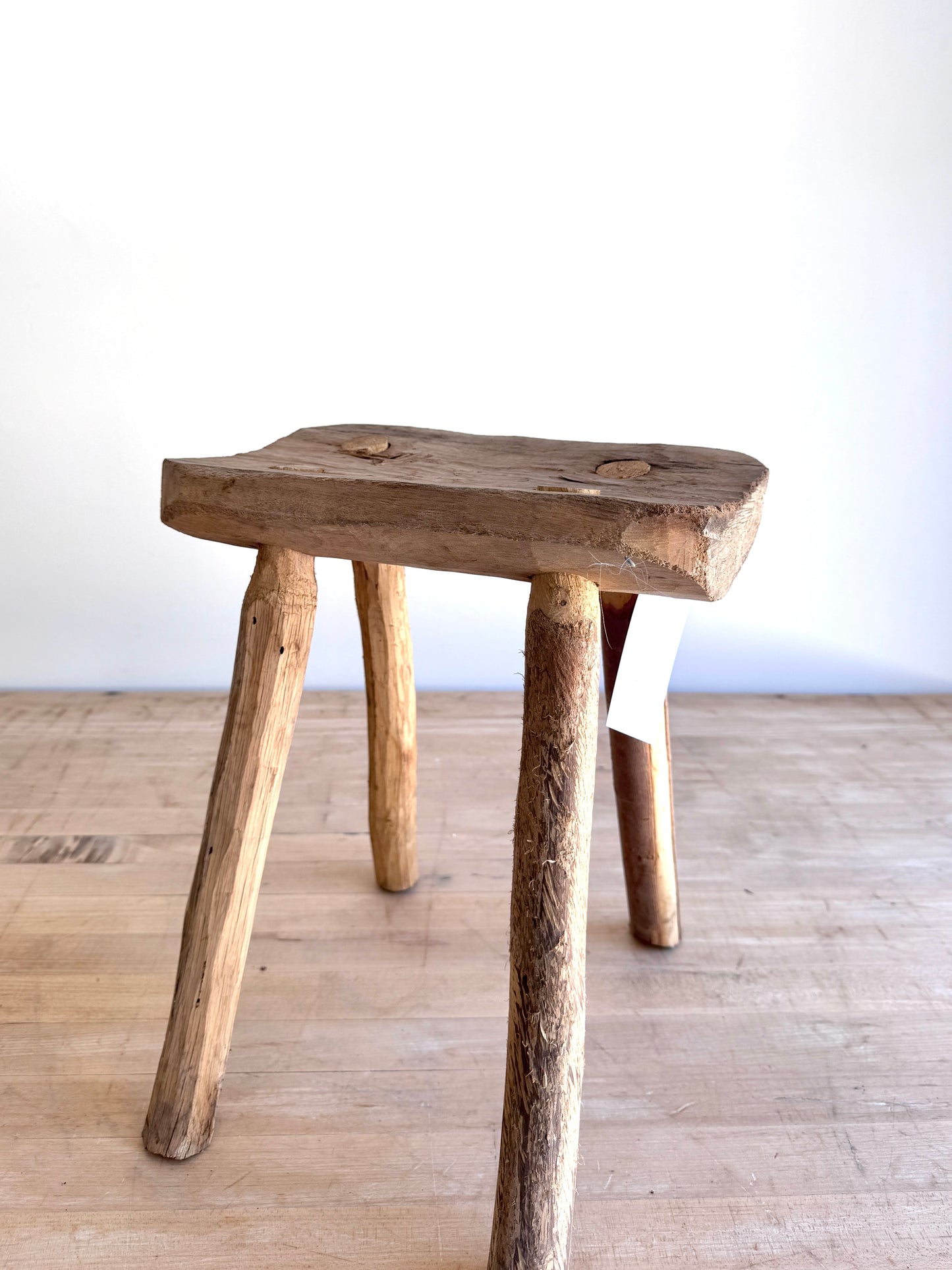 Primitive Hand-Carved Stool