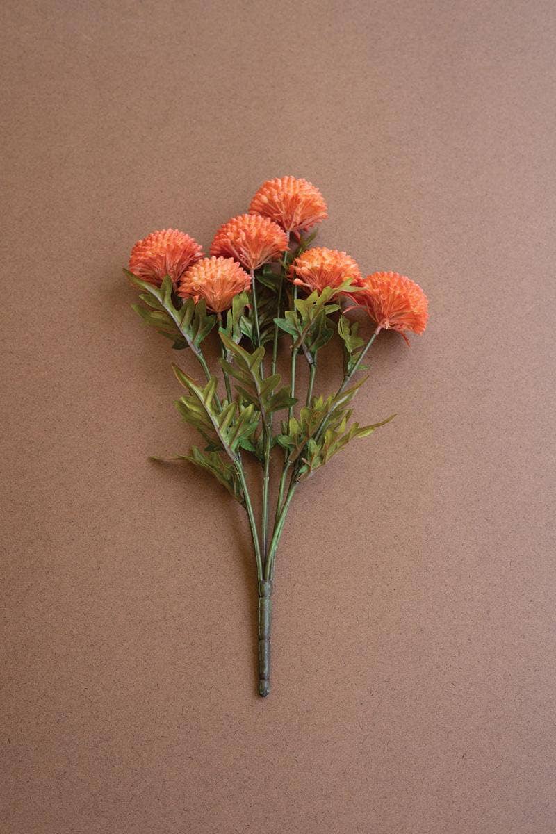 BUNDLE OF SEVEN  ARTIFICIAL DALHIAS - ORANGE
