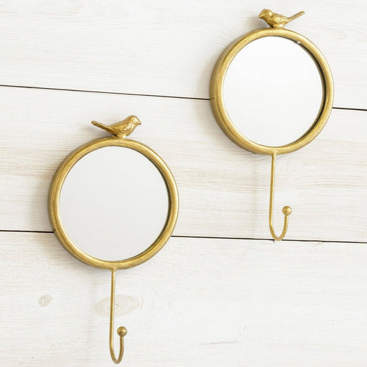 Gold Bird Mirrors with Hook