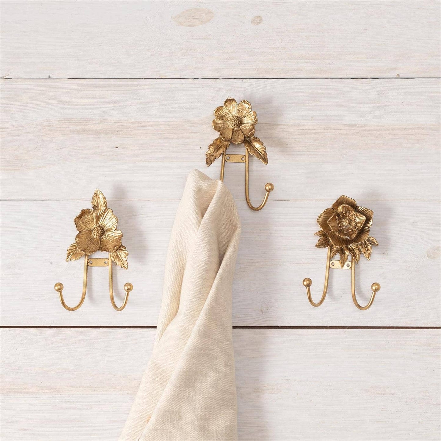 Gold Floral Hooks